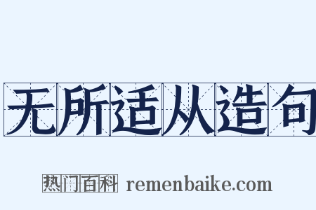 无所适从造句是什么意思的图片